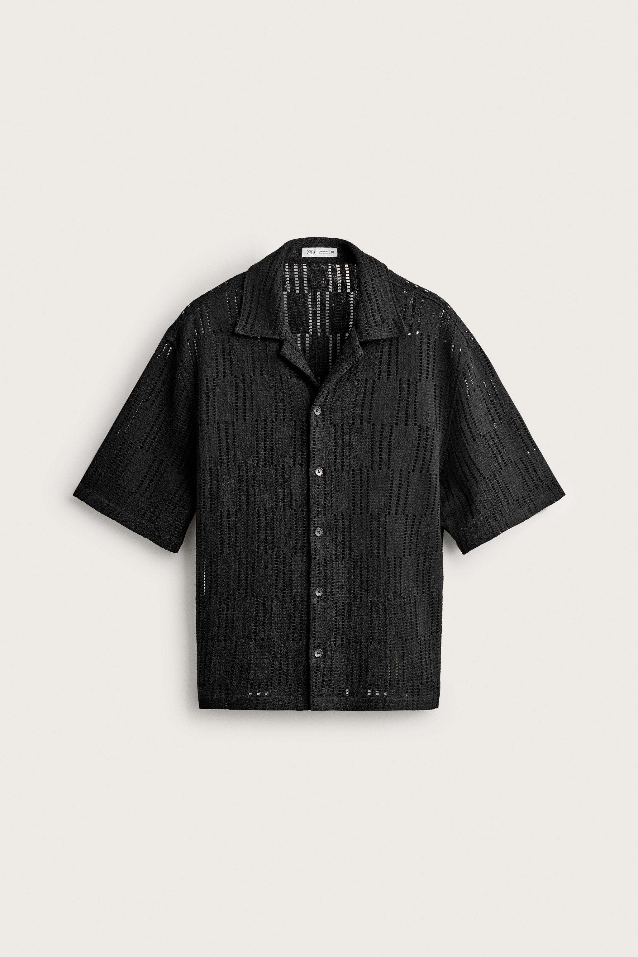 OPEN-KNIT RELAXED FIT SHIRT